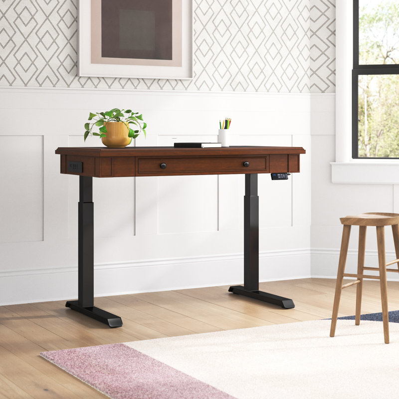 Bureau à hauteur réglable Adylina, H 47,4 po x l 60 po x P 30 po