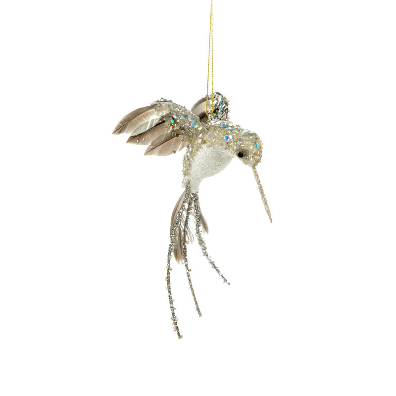 Ornement gris colibri scintillant