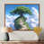 Toile avec cadre flottant brun