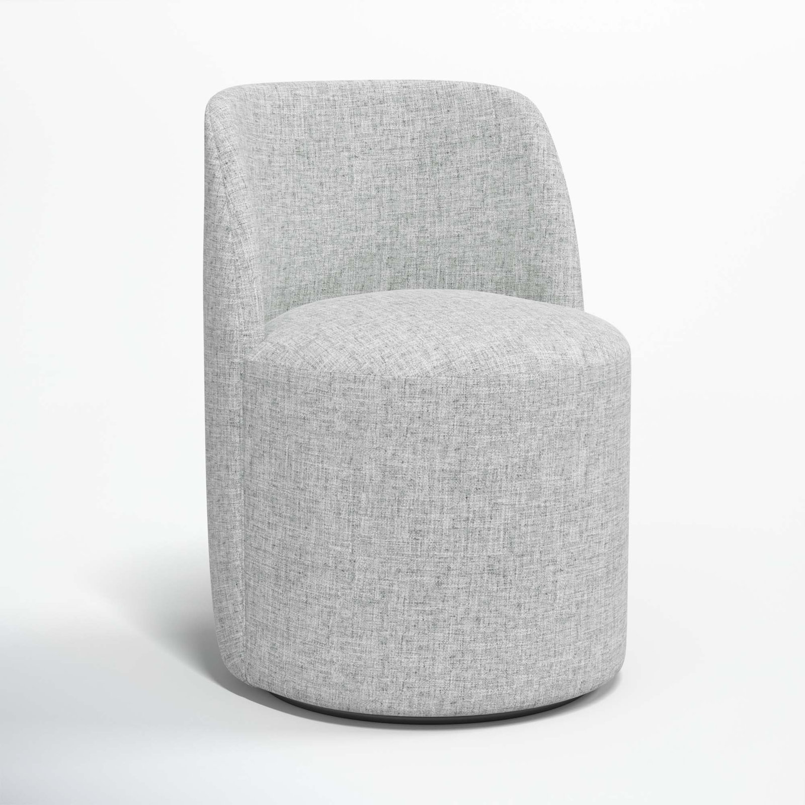 Begonia Swivel Dining Chair, Zuma Pumice Textured Linen