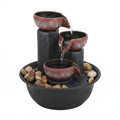 Three Level Desktop Fountain With Led Light