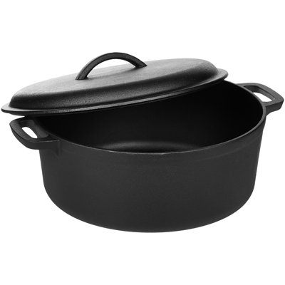 Belfry Kitchen Corby 6.27L Non-Stick Cast Iron Round Dutch Oven