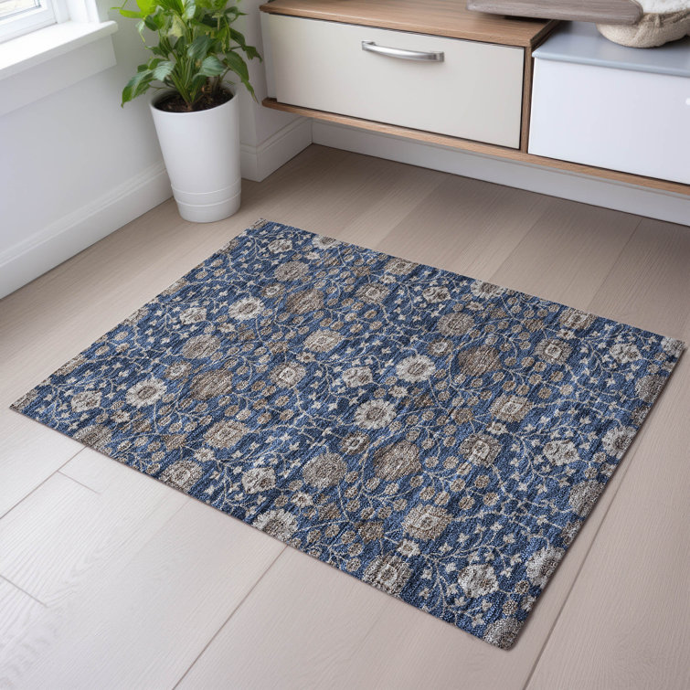 Premium Machine Washable Gurubaksh AMF1155 Floral Rug