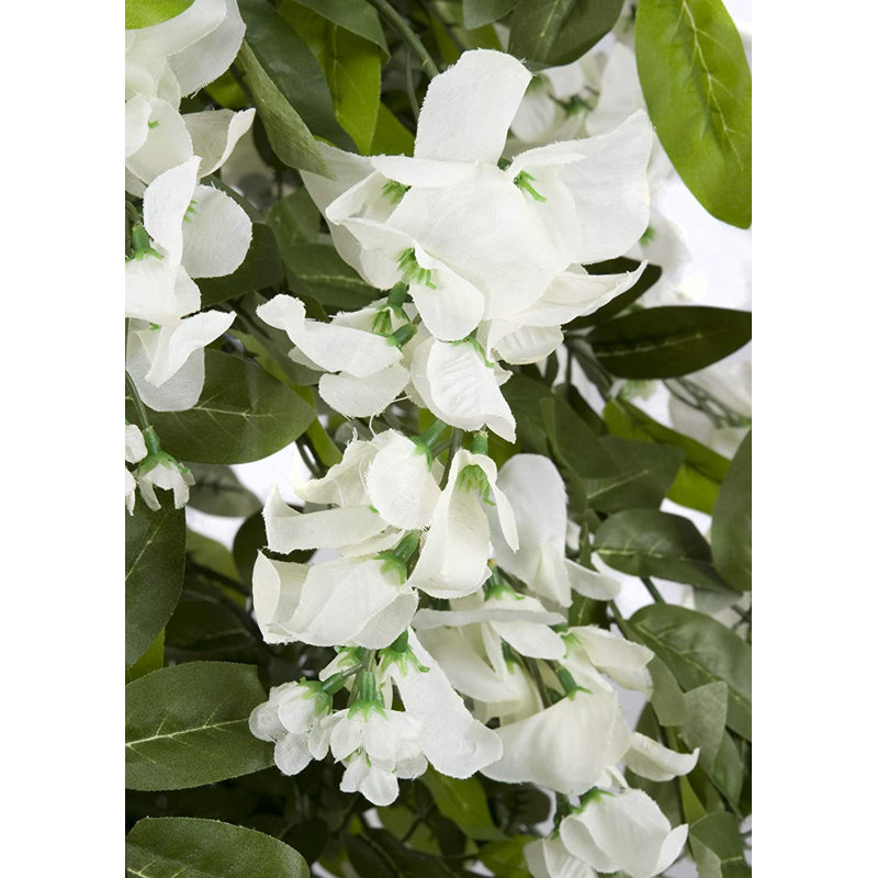 GreenBrokers Artificial Lilac Wisteria Tree 150cm/5ft, White, 154cm H x 20cm W x 20cm D