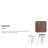Gladus Rustic Walnut Wood Seat for Colourful Metal Barstools