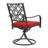 5pcs Metal Patio Dining Set With Umbrella Hole, Swivel Chairs With Cushions-121281088-121281089