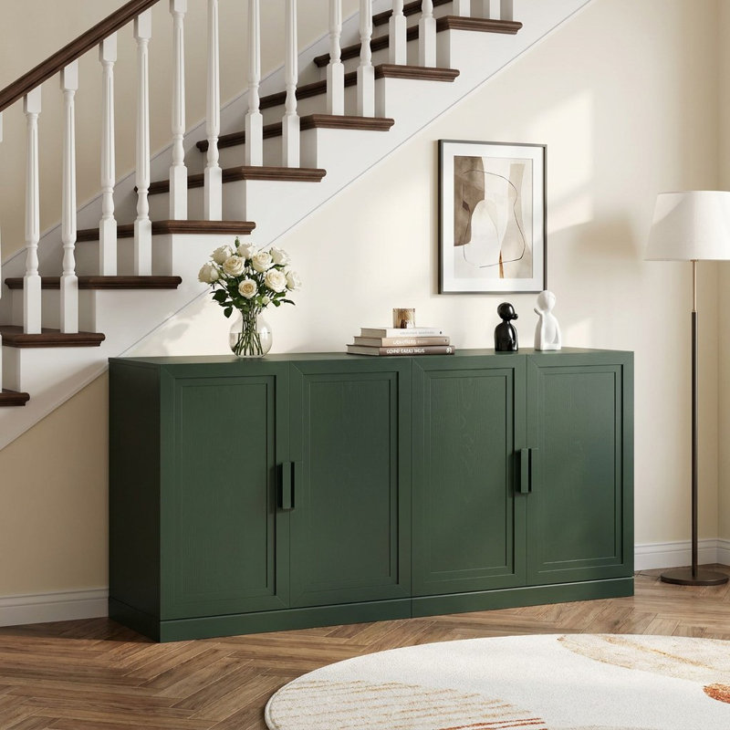 Gershwin Accent Storage Cabinet, Dark Green, 31" H × 62" W × 16" D