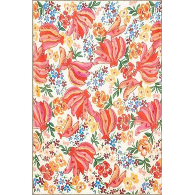 Tapis de sol en mélange de couleurs et de motifs floraux, Rectangle 5 pi x 9 pi 11 po
