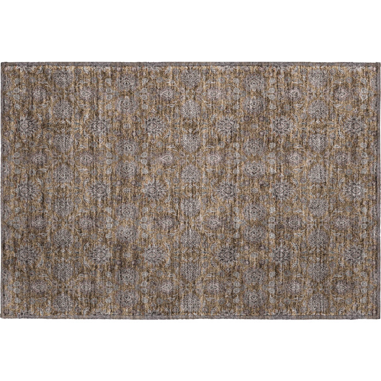 Premium Machine Washable Prisco Chocolate Rug