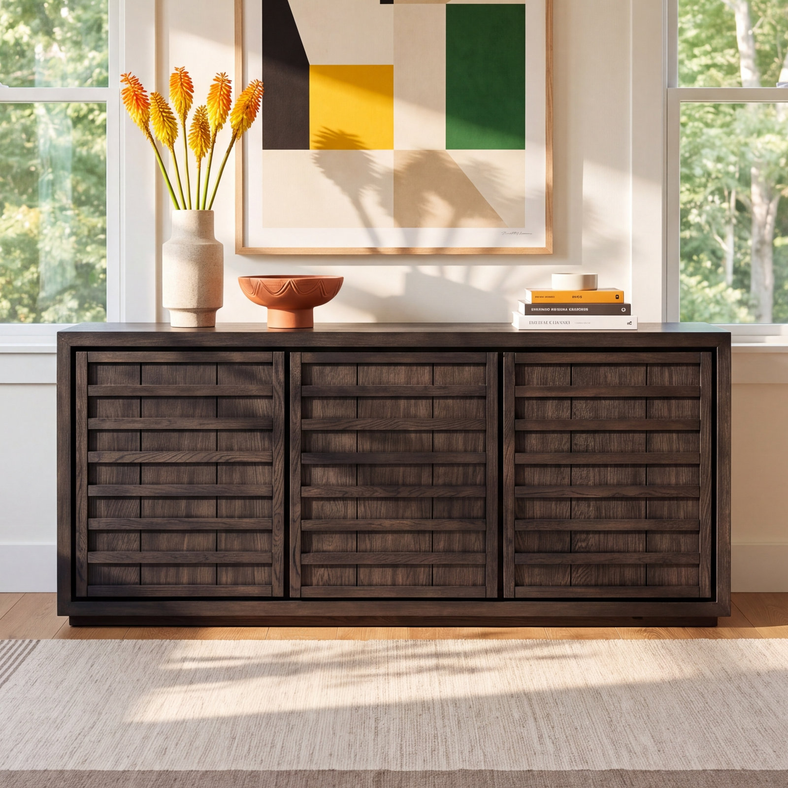 Scotty Oak Sideboard, Charcoal