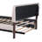 Sable Teddy Fleece Upholstered Platform Bed with Trundle & LED Lights-125986682-125986685