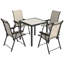 Steel Patio Dining Set Table,