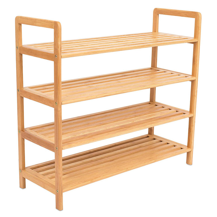 Ebern Designs 20 Pair Solid Wood Shoe Rack