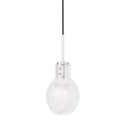 Jenna 6.5" 1-Light Optic Glass Pendant