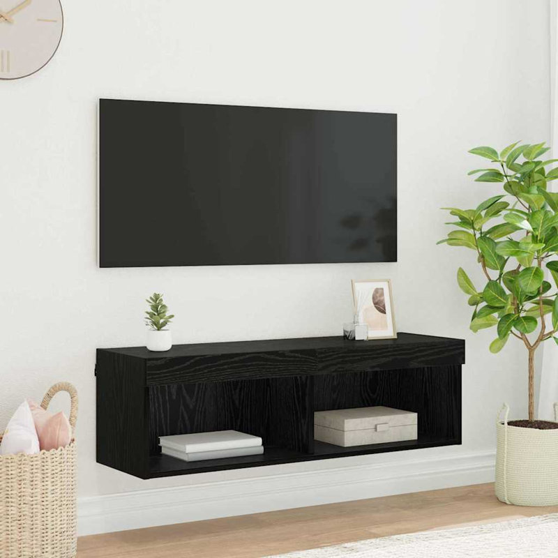 Unfinished TV Stand, Black Oak, 30cm H x 100cm L x 30cm W