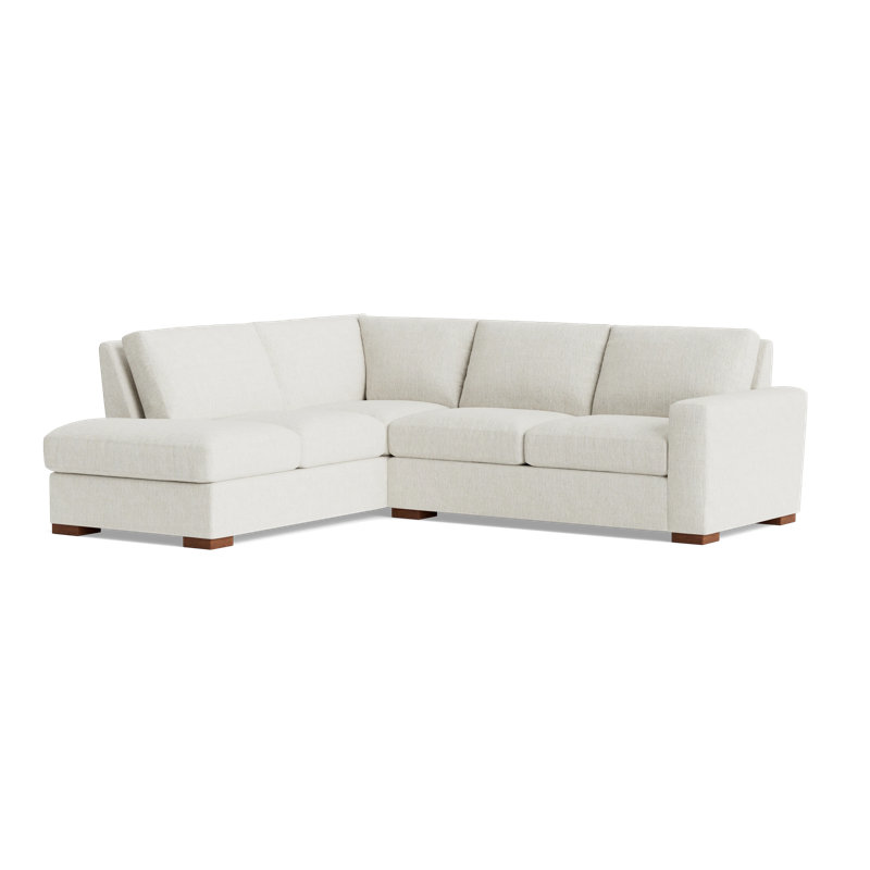 Couch Potato Sectional, Left Hand Facing, Performance Weave - Snow