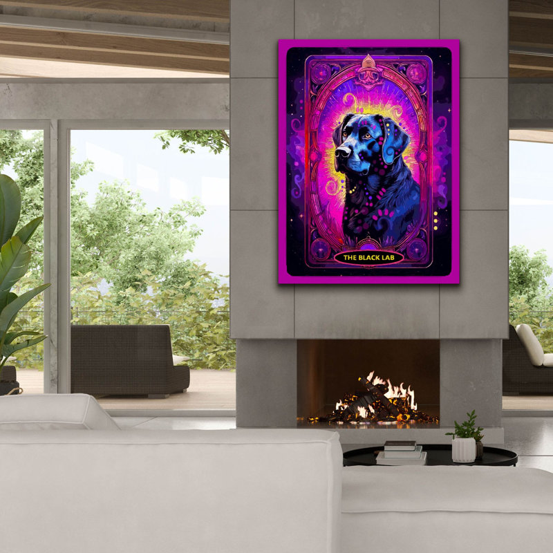 "Epic Graffiti" The Black Lab "par Dean Russo, art mural sur toile, 40 po x 54 po