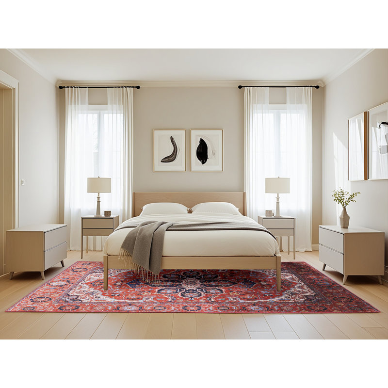 Tapis brun à motif oriental, Rectangle 5 pi x 8 pi