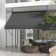 Dakota Fields 250cm W x 120cm D Polyester Cover Retractable Patio Awning,Door Canopy,Window Awning,Freestanding Awning