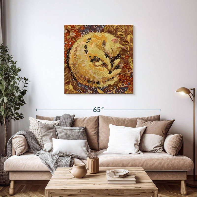 Brampt Sleeping Cat Abstract, 36" H x 36" W