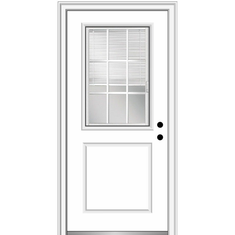Porte d'entrée avant en fibre de verre apprêtée, S'ouvre à droite vers l'intérieur, H 81,75 po x l 36 po x P 6,56 po