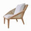 Chaise de loisirs en teck 41 po x 32 po x 29,5 po Tectona