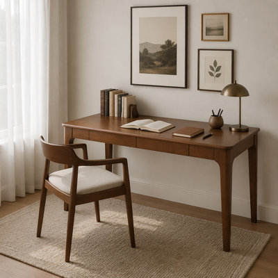 Solid Wood Desk with Drawers