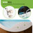 59" Freestanding Acrylic Round White Double Bathtub With Integrated Seat, Non-Slip Design-101055373