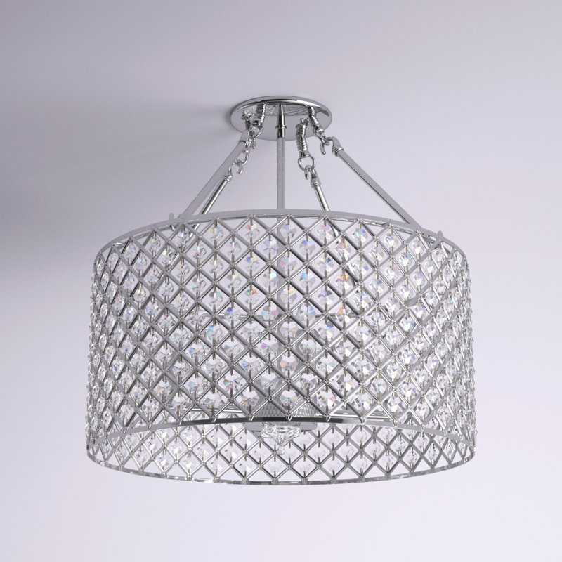 Ivonna Semi Flush Mount, Chrome
