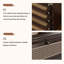 Café foncé + bois massif beige + vitrines en rotin