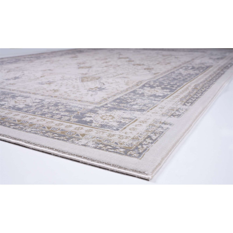 Tapis à motif oriental gris Payne, Rectangle 5 pi 3 po x 7 pi 7 po