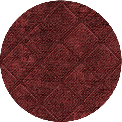 Tapis géométrique rouge foncé