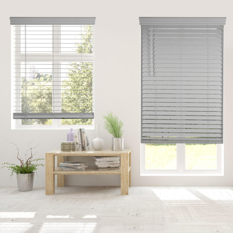 Arlo Room Darkening Wood Horizontal/Venetian Blind, 26.5"W x 36"L