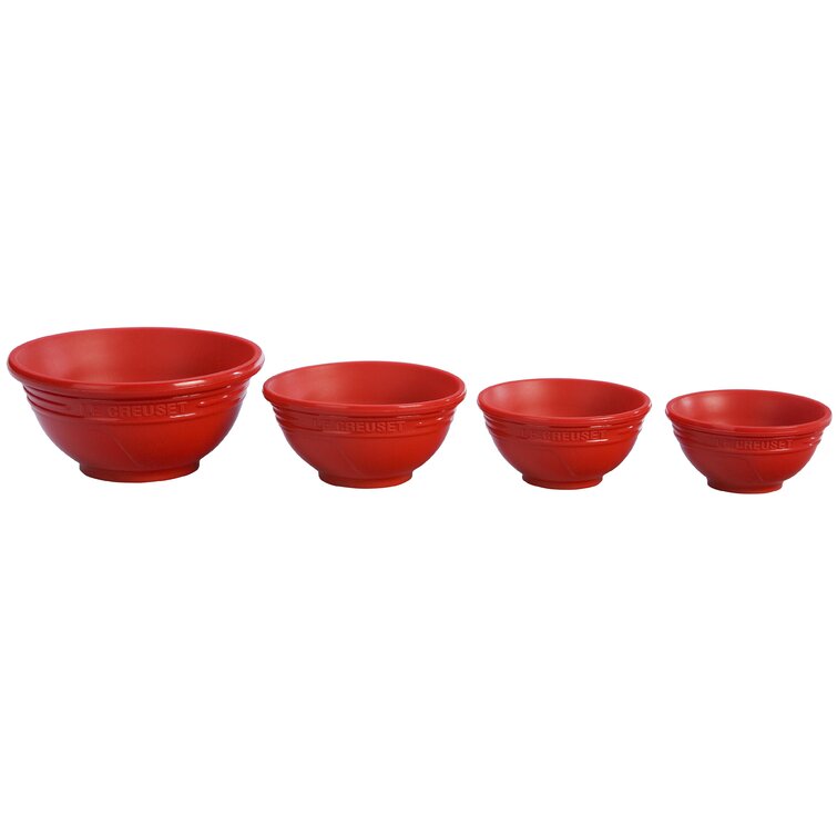 Le Creuset Cerise (Red) Nesting Mixing Bowl Set Of 3
