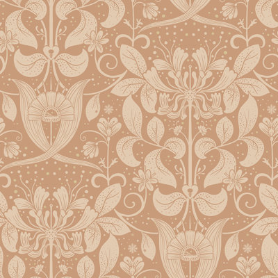 Leavy Floral Wallpaper