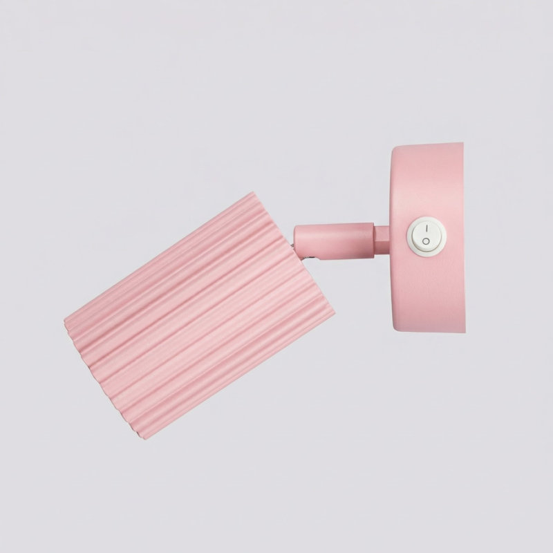 Karbon Aluminium Wall Sconce, Wall lamp KARBON pink with a switch, Pink, 1 Light