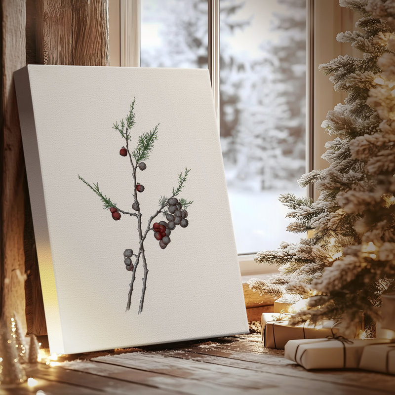 Carols of Frostlit Promise - Toile tendue avec châssis de qualité supérieure, H 18 po x l 12 po