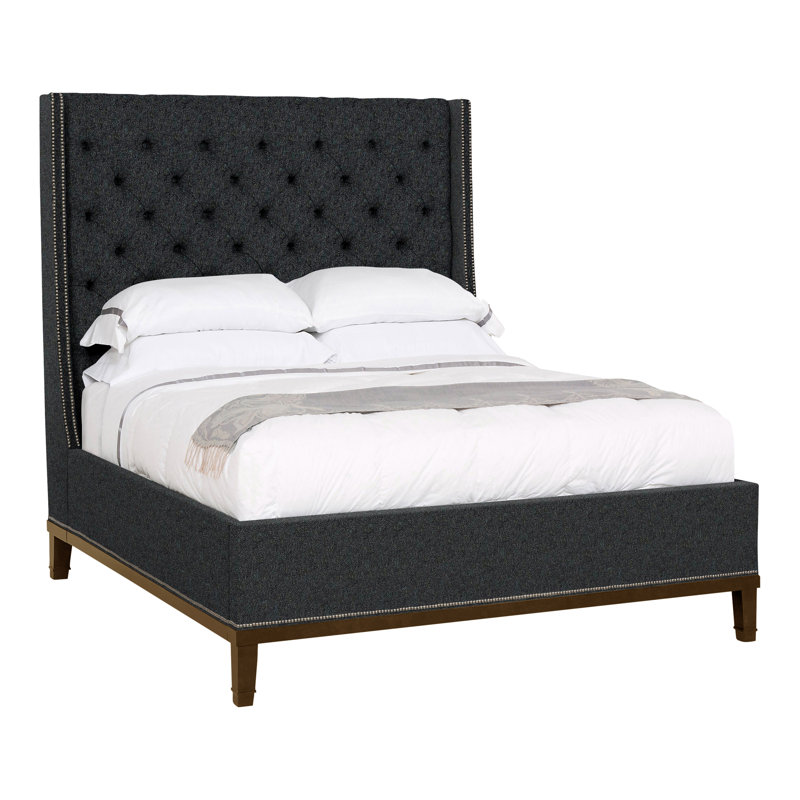 Michael Weiss Queen Upholstered Panel Bed, Havana, Ian Lagoon, Yes