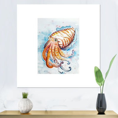 Aquarelle, seiche, art