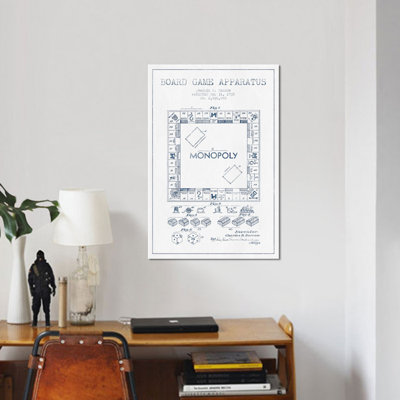 « charles b. darrow monopole brevets », reproduction d’impression sur toile blanc