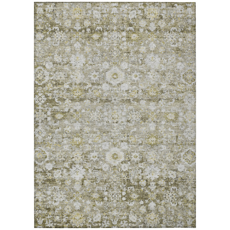 Tapis intérieur lavable oriental beige 8 'X 10' Taupe