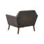 Chaise longue de style Mid-Century avec capitonnage à boutons, pieds en bois massif de couleur pacane, fauteuil de détente avec accoudoirs H 37 po x P 29,5 po, pieds en pacane,-1626201855