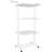 Clothes Drying Rack, Large 4-Tier Foldable Drying Rack Clothing, Movable Drying Rack With 4 Castors. Multifunctional Stainless Steel Laundry Drying Rack,( White)