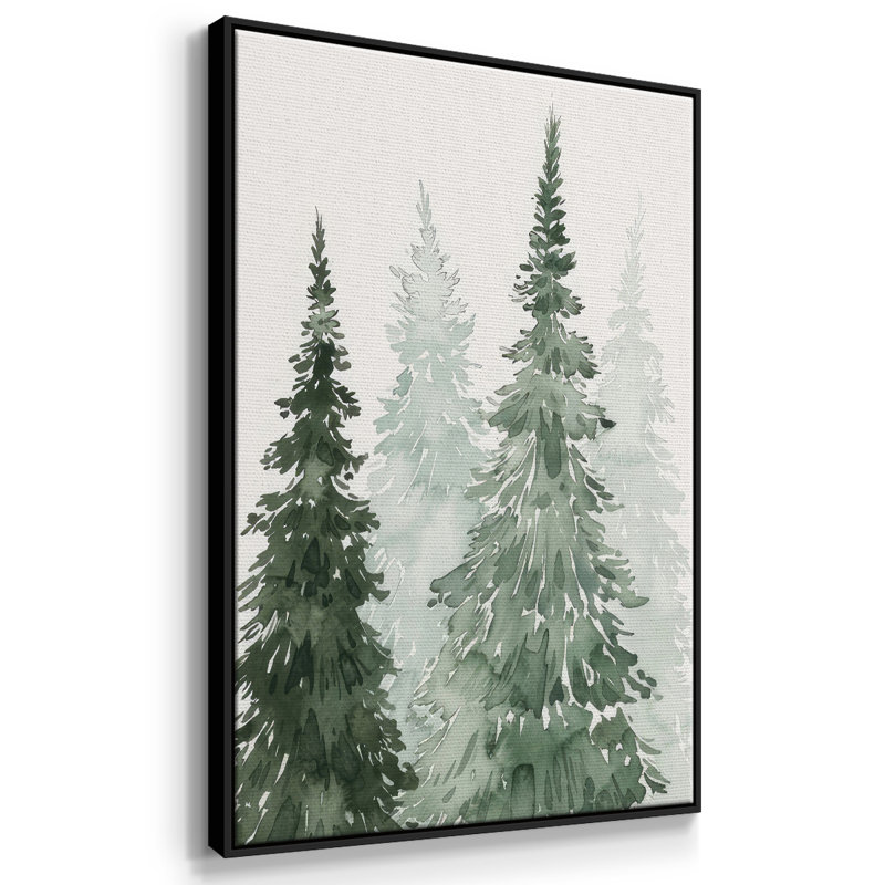 Winter Washed Coppice II, reproduction d'art sur toile, Cadre noir, H 41 po x l 27 po x P 1,5 po