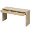 Console de hall d'entrée à tiroir cannelée en abricot, placage en bois massif, pour présenter un décor, support de table de 220 lb, console de style rustique à 25 tiroirs avec structure et placage, lisse-88513103
