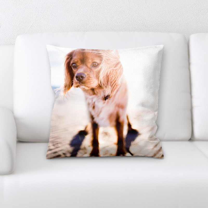 Adorable housse de coussin carré et insert