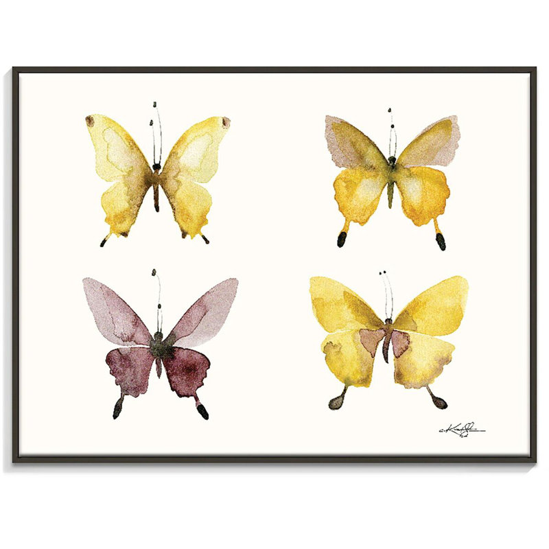 Kathy Morton Stanion - Painting on Canvas, 41cm H x 51cm W, Black Floater Framed