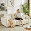 1 canapé + 3 places + 3 places, canapé de salon moderne, canapé en peluche, structure en bois, 7 coussins, meubles d'appoint