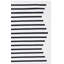 Tapis ivoire / noir en coton fabriqué à la main Mando-1142500637