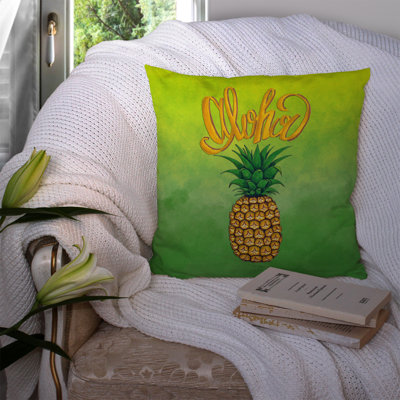 Coussin décoratif intérieur/extérieur aloha ananas welcome